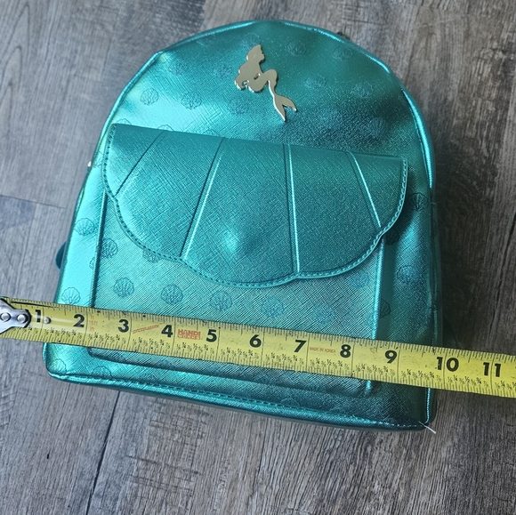 Disney's The Little Mermaid Ariel Mini Backpack with Shell Emboss - Picture 10 of 12